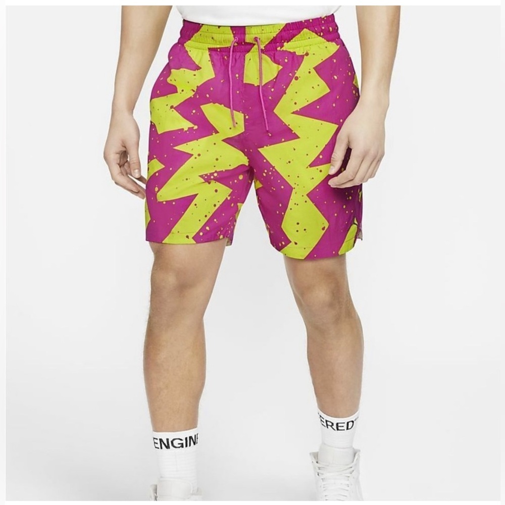 Air Jordan Men's Jumpman Poolside Swim Short Trunks Fuchsia/Bordeaux CJ4701-623